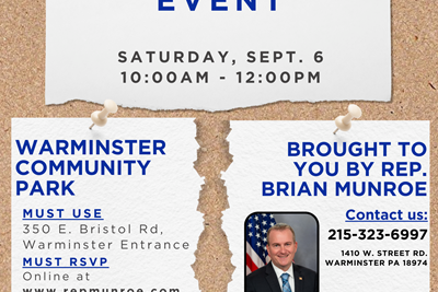 Representative Brian Munroe To Host a Free Shredding Event September 6th!