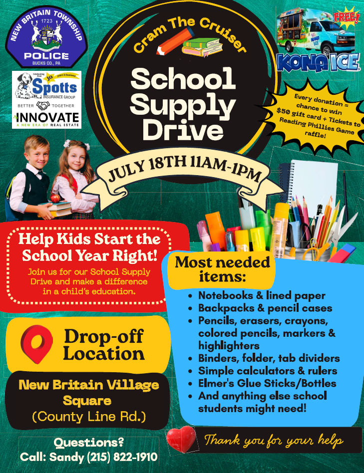 🚓CRAM THE CRUISER - New School Supply Drive